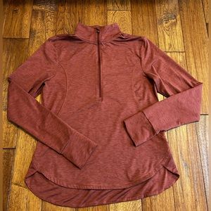 red/brown alana quarter zip long sleeve